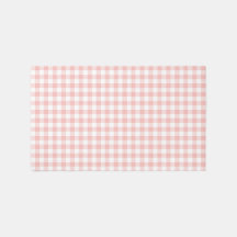 Peachy Pink Gingham geruit tapijt