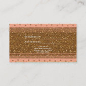 Peachy Pink & Gold Confetti Reference Client Kaart (Achterkant)