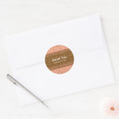 Peachy Pink & Gold Confetti Stippen Partij Sticker (Envelop)
