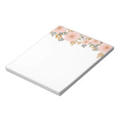 Peachy Pink Herfst Bloemen Notitieblok (Linkerzijde)