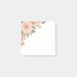 Peachy Pink Herfst Floral Post-it® Notes