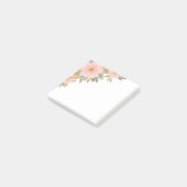 Peachy Pink Herfst Floral Post-it® Notes (Schuin)