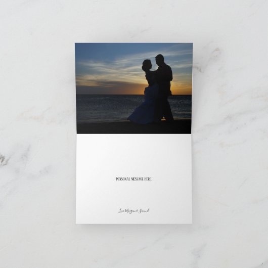 Peachy Pink & Mint Spring Tulips Bedankkaart (Binnen)