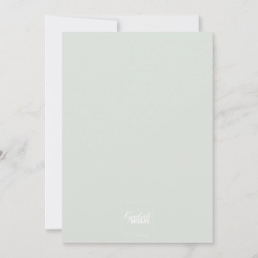 Peachy Pink & Mint Spring Tulpen Verjaardagsfeestj Kaart (Achterkant)