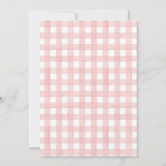 Peachy Pink Off The Market Bridal Shower Kaart (Achterkant)