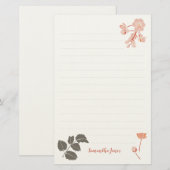 Peachy Pink Oregon Grape Flower Letterhead Briefpapier (Voorkant / Achterkant)