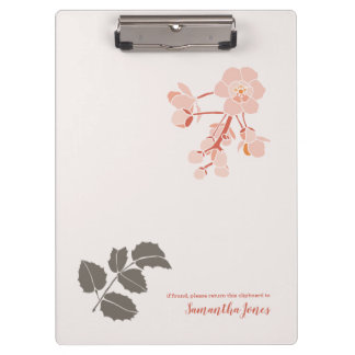 Peachy Pink Oregon Grape Flower Letterhead Klembord