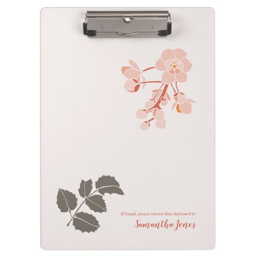 Peachy Pink Oregon Grape Flower Letterhead Klembord (Voorkant)