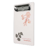 Peachy Pink Oregon Grape Flower Letterhead Mini Klembord (Angled2)