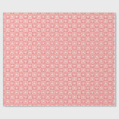 Peachy Pink Retro Hearts Valentine Gift Cadeaupapier (Vlak)