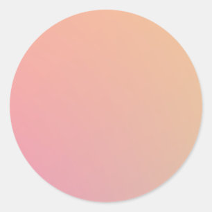 Peachy Pink Ronde Sticker