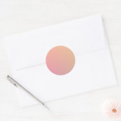 Peachy Pink Ronde Sticker (Envelop)