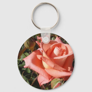 Peachy Pink Rose Sleutelhanger