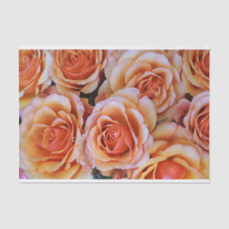 Peachy Pink Roses Closeup Foto ontkoppeling Tissuepapier