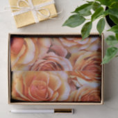 Peachy Pink Roses Closeup Foto ontkoppeling Tissuepapier (Geschenk)