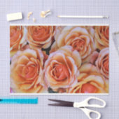 Peachy Pink Roses Closeup Foto ontkoppeling Tissuepapier (Craft)