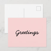 Peachy Pink Yoga Meditation Design Briefkaart (Voorkant / Achterkant)