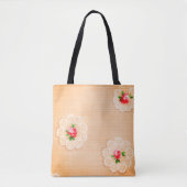 Peachy Posies Tote Bag (Voorkant)