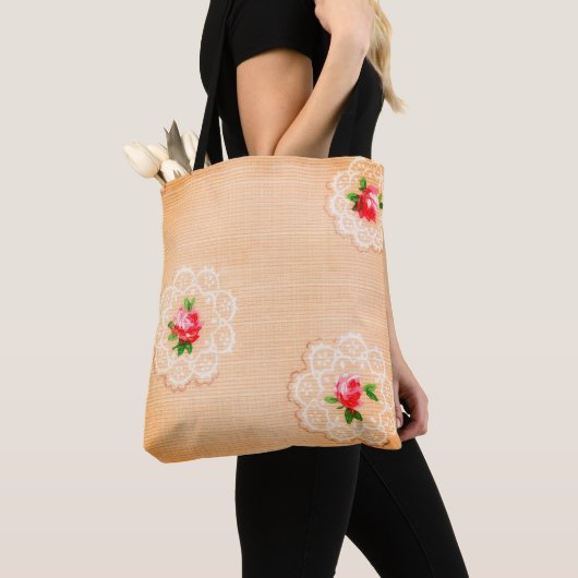 Peachy Posies Tote Bag (Dichtbij)