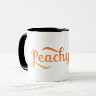 PEACHY Retro Type grafische Mode Mok