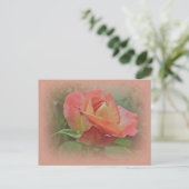 Peachy Roos Blossom Briefkaart (Staand voorkant)