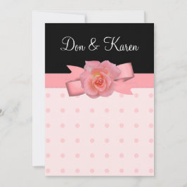 Peachy Roos Polka Dots Wedding Kaart