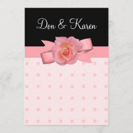 Peachy Roos Polka Dots Wedding Kaart