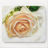 Peachy Rose Flower Art Mousepad Muismat (Voorkant)