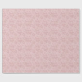 Peachy Roze Antiek Damask Cadeaupapier (Vlak)