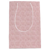 Peachy Roze Antiek Damask Decoupage Medium Cadeauzakje (Voorkant)