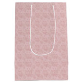  Peachy Roze Antiek Damask Decoupage Medium Cadeauzakje (Achterkant)