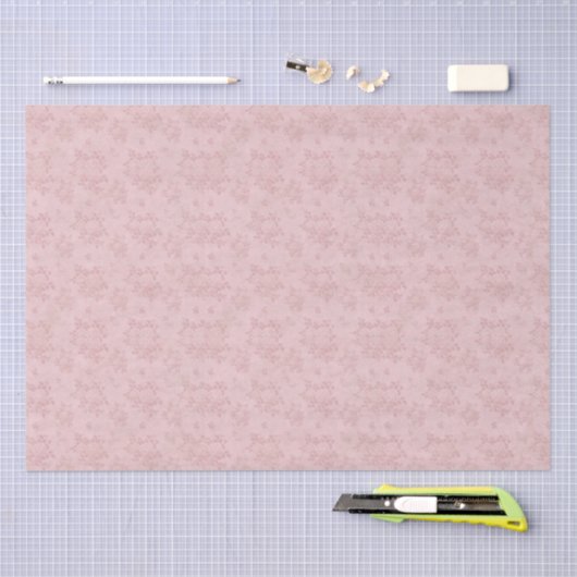  Peachy Roze Antiek Damask Decoupage Tissuepapier (Craft)