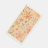 Peachy—roze gouden bloemmotief servet (Hoek)