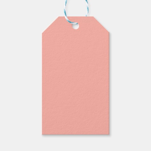 Peachy Roze Stevige Kleur Cadeaulabel (Voorkant)
