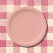 Peachy Roze Stevige Kleur Papieren Bordje