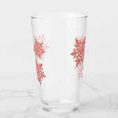 Peachy Snowflake Glas (Links)