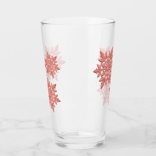 Peachy Snowflake Glas (Links)