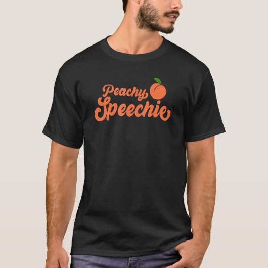 Peachy Speechie Speech Language Patholoog T-shirt (Voorkant)