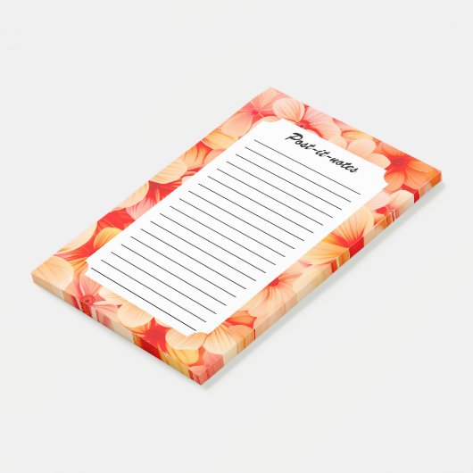 Peachy Spring Blossom Bloom Post-it® Notes (Schuin)