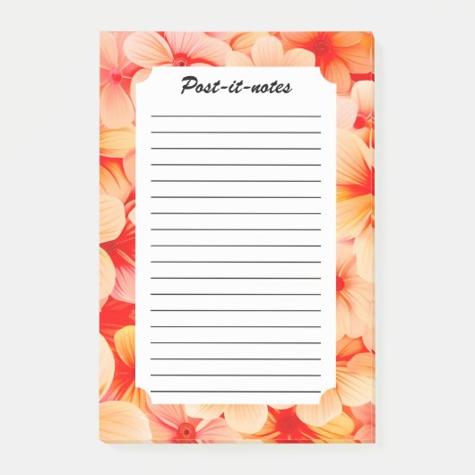 Peachy Spring Blossom Bloom Post-it® Notes (Voorkant)
