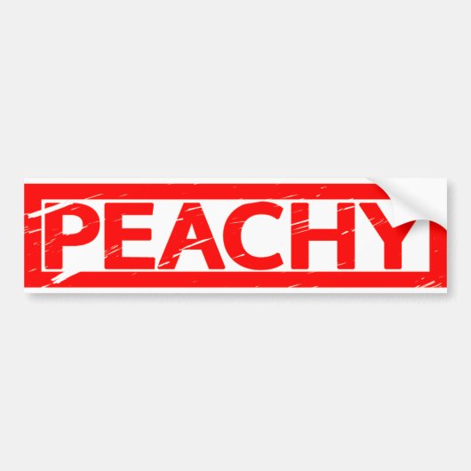 Peachy Stamp Bumpersticker (Voorkant)