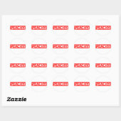 Peachy Stamp Ronde Sticker (Vel)