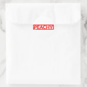 Peachy Stamp Ronde Sticker (Tas)