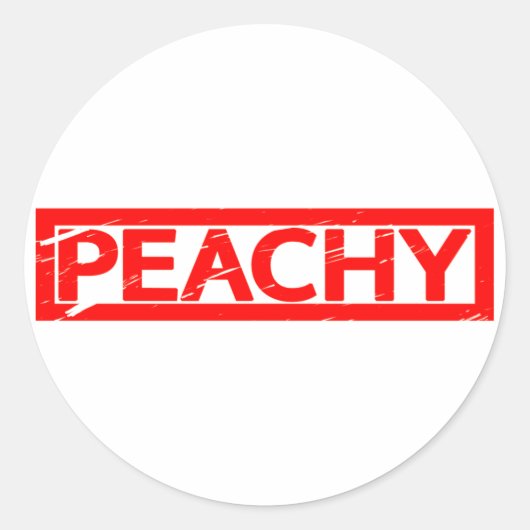 Peachy Stamp Ronde Sticker (Voorkant)