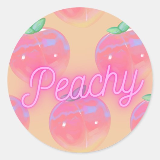 "Peachy" Sticker (Voorkant)