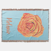 Peachy Tangerine Roos Deken (Voorkant)