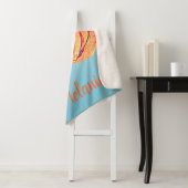 Peachy Tangerine Roos Sherpa Deken (In situ)