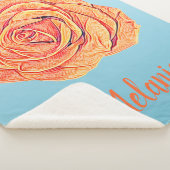 Peachy Tangerine Roos Sherpa Deken (3/4)