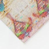 Peachy tapijt patroon fleece deken (Hoek)