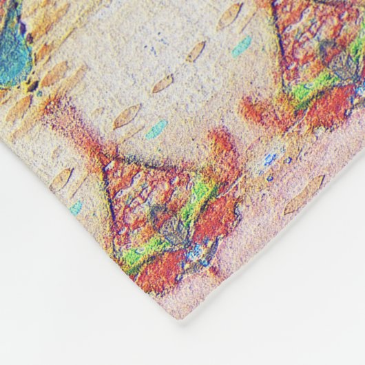 Peachy tapijt patroon fleece deken (Hoek)